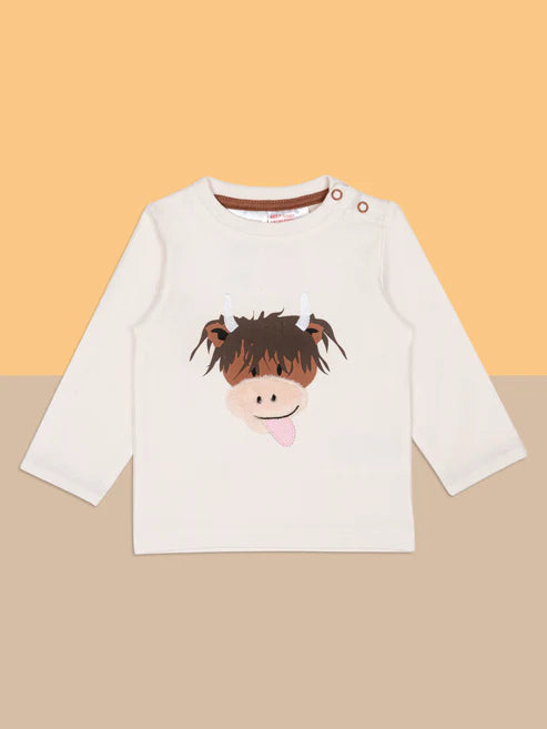 Blade &amp; Rose Hamish Cow Natural Infant T-Shirt