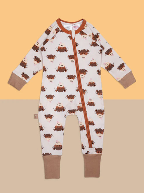 Blade &amp; Rose Hamish Cow Natural Romper Playsuit
