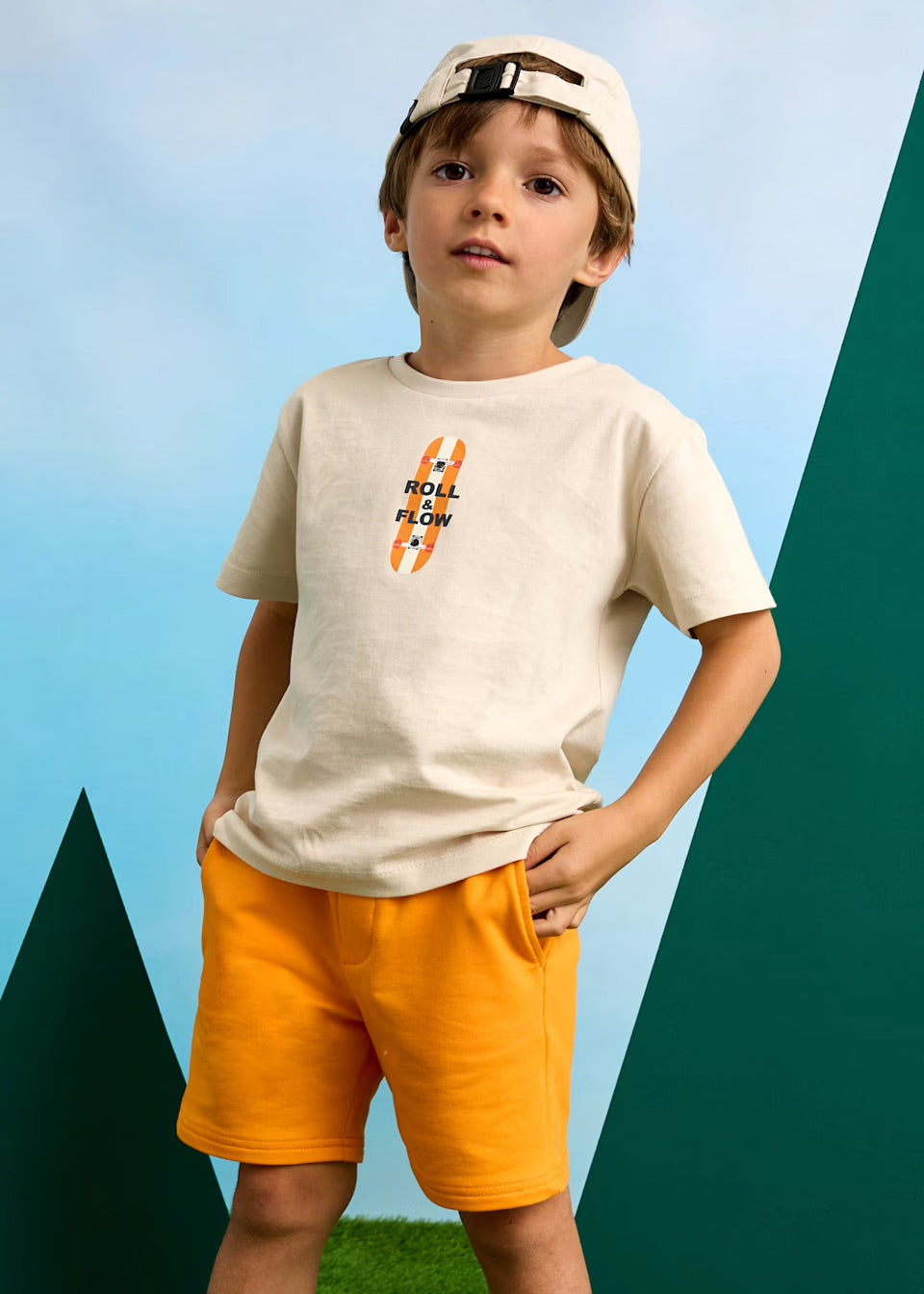 Mayoral Boys Jersey Shorts 611 Orange Ss25 Clothing 5YRS / Orange,6YRS / Orange,8YRS / Orange,9YRS / Orange