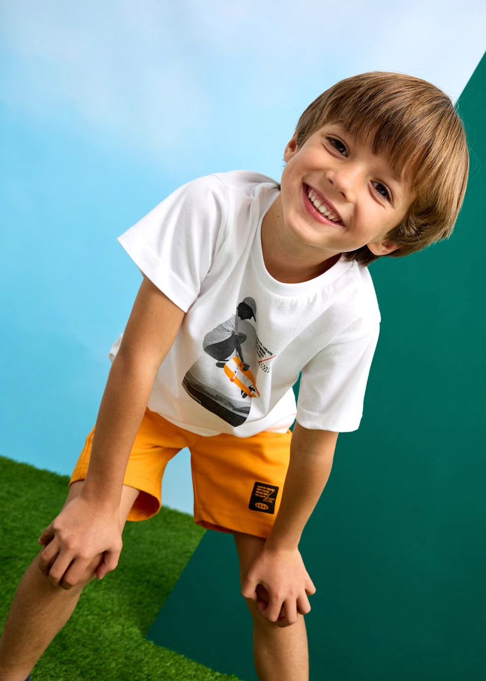 Mayoral Boys Skate Shorts Set 3607 Clothing 5YRS / Orange,6YRS / Orange,8YRS / Orange,9YRS / Orange