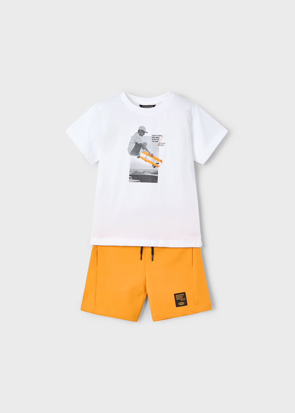 Mayoral Boys Skate Shorts Set 3607 Clothing 5YRS / Orange,6YRS / Orange,8YRS / Orange,9YRS / Orange