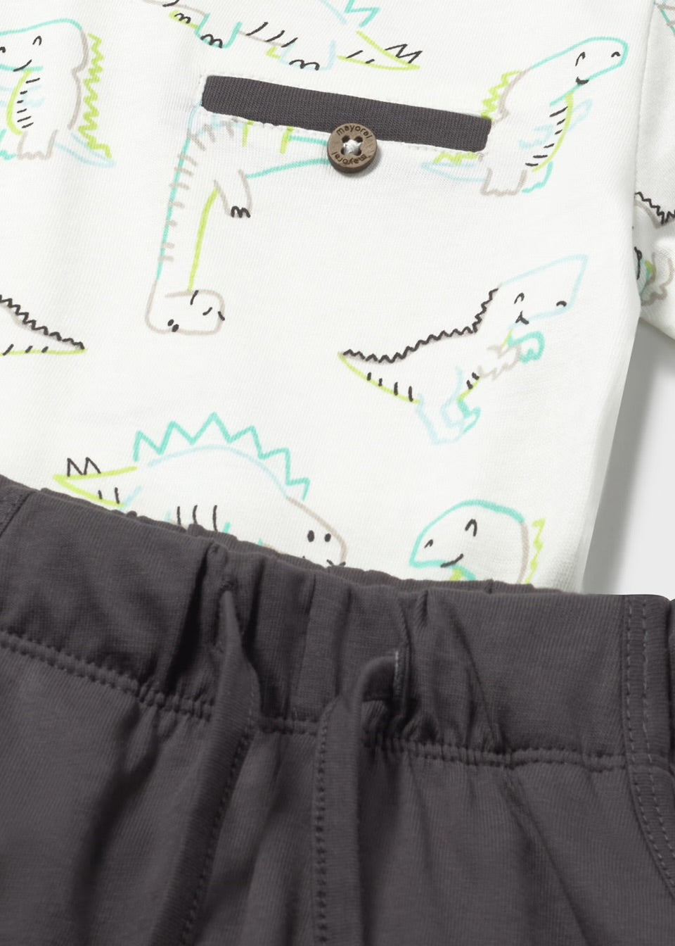 Mayoral Infant Boys 3 Piece Shorts Set 1652 Dino Clothing 6M / Jade,12M / Jade,18M / Jade,24M / Jade