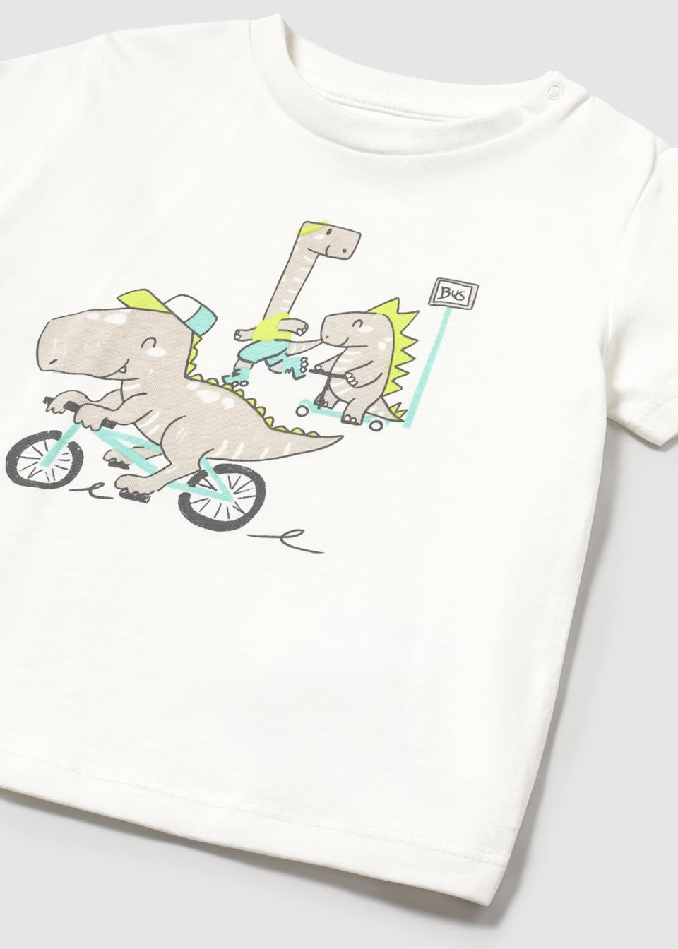 Mayoral Infant Boys T-Shirt 1062 Dino Bike Clothing 6M / Cream,12M / Cream,18M / Cream,24M / Cream