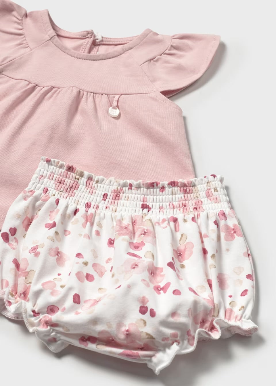 Mayoral Baby Girls Set 1663 Pink Top Printed Bloomer Clothing 2-4M / Pink,4-6M / Pink,6-9M / Pink,12M / Pink