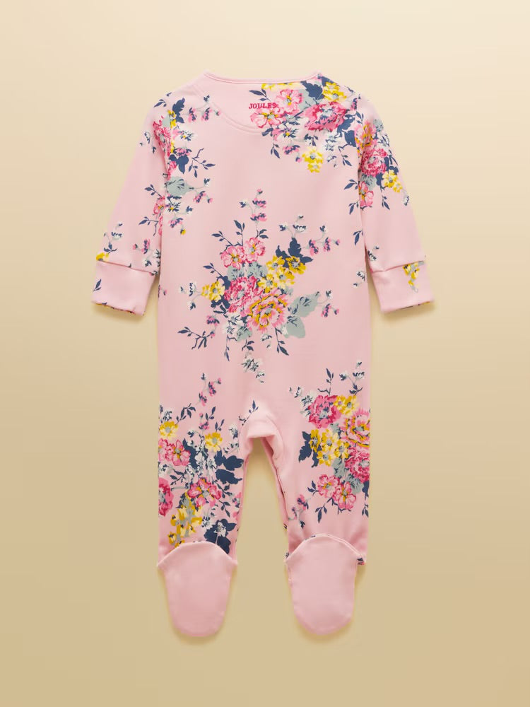 Joules Razamataz Sleepsuit Ay5-483 Ss26 Pink Floral Clothing NEWBORN / Cream,0-3M / Cream,3-6M / Cream,6-9M / Cream
