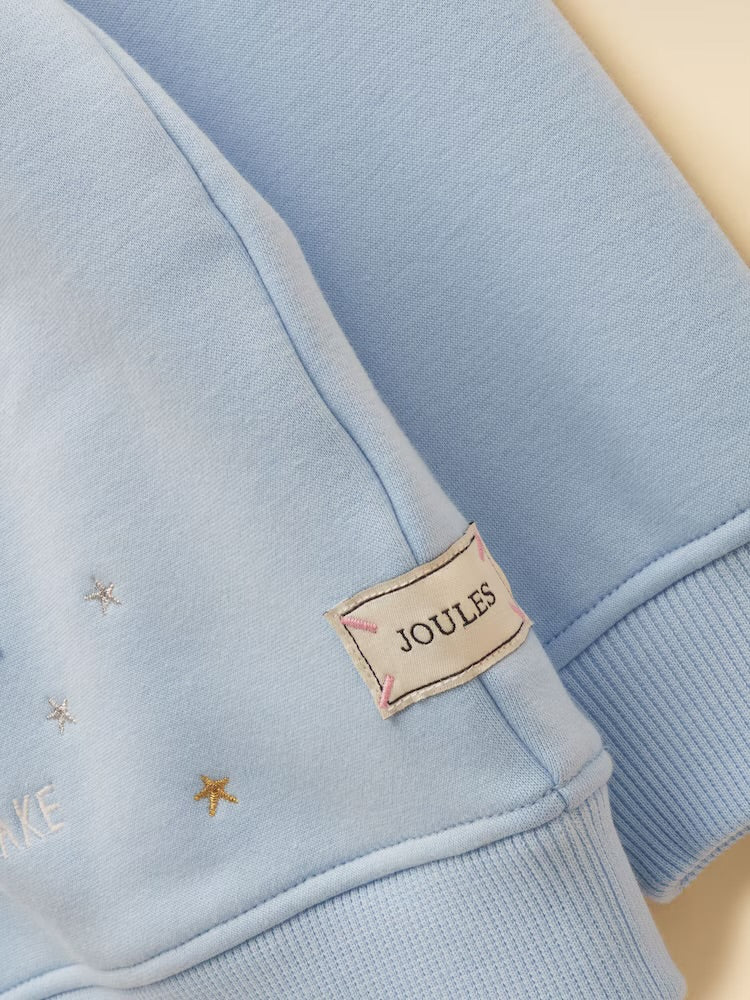Joules Girls Mackenzie Sweatshirt H27-189 Blue Fairy Clothing 2YRS / Blue,3YRS / Blue,4YRS / Blue,5YRS / Blue,6YRS / Blue