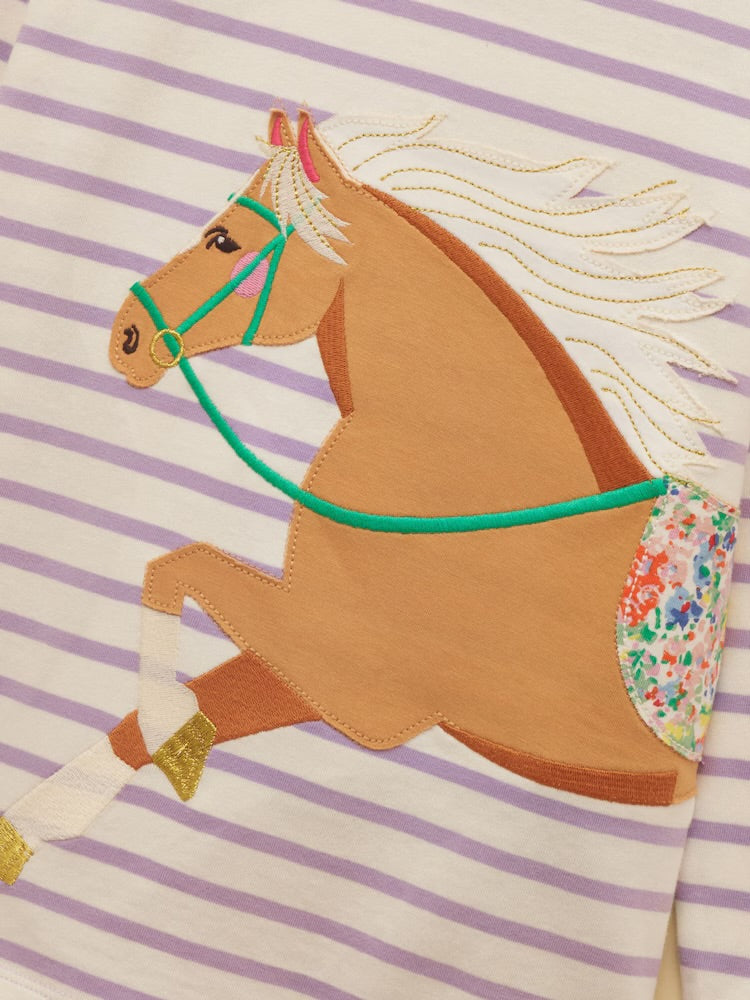 Joules Girls Ava T-Shirt H27-222 Lilac Horse Clothing 4YRS / Lilac,5YRS / Lilac,6YRS / Lilac,8YRS / Lilac