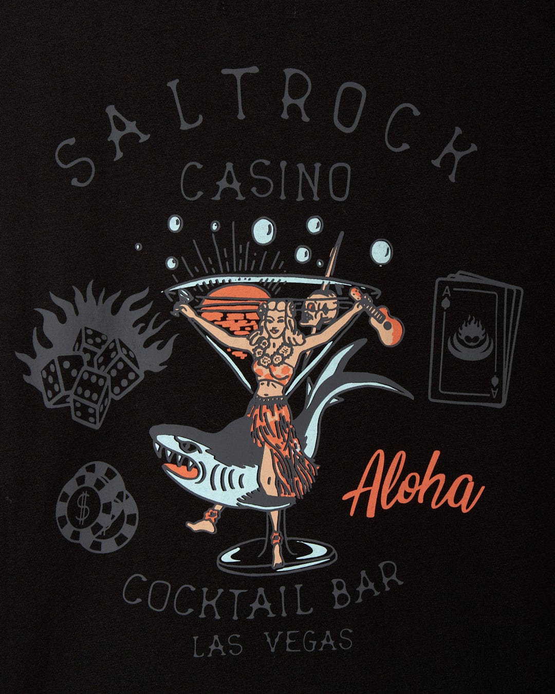 Saltrock Mens Vegas Cocktail T-Shirt Black Clothing SMALL ADULT / Black,MEDIUM ADULT / Black,LARGE ADULT / Black,XL ADULT / Black