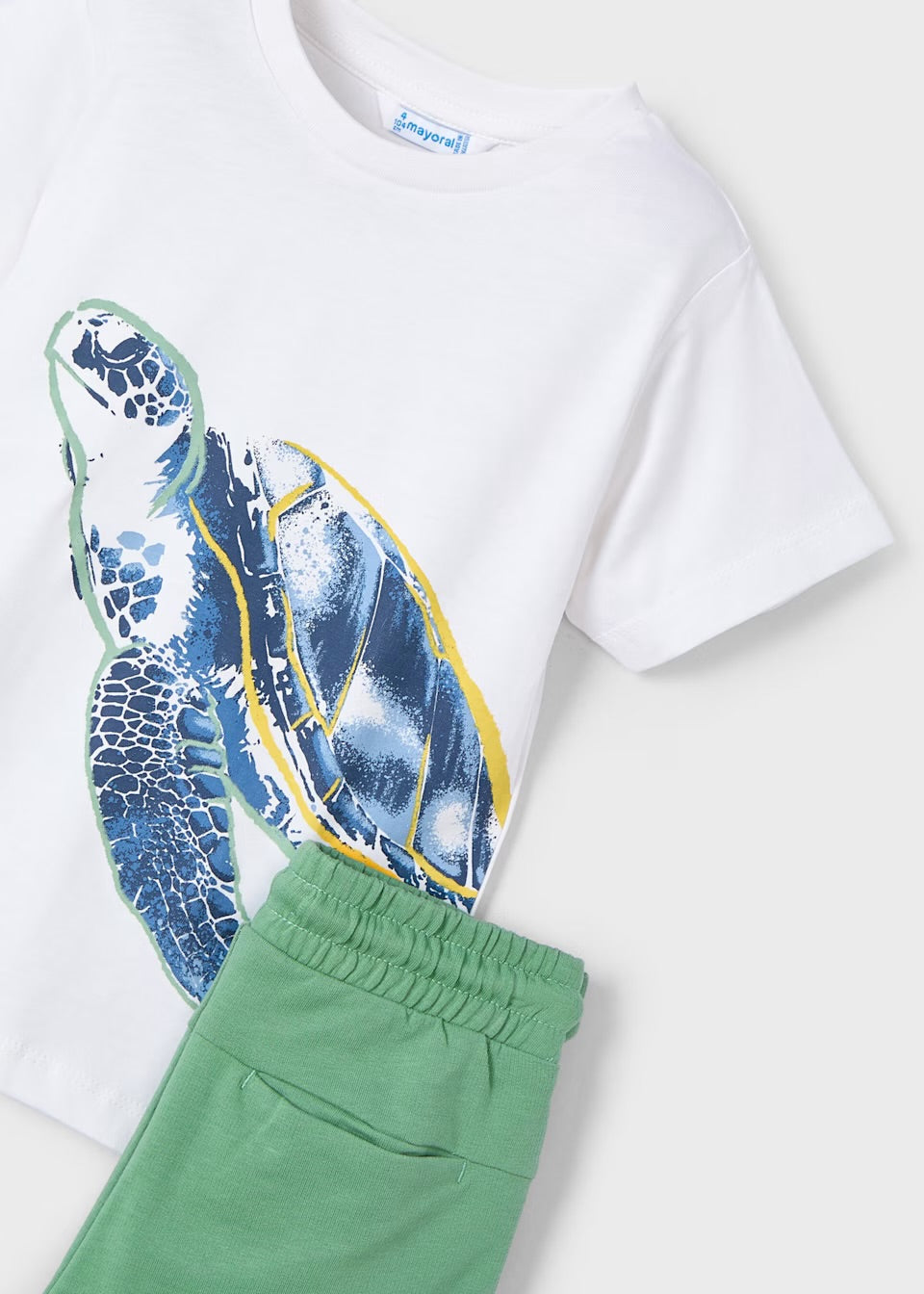 Mayoral Boys Turtle Shorts Set 3609 Clothing 4YRS / Sage,5YRS / Sage,6YRS / Sage,7YRS / Sage,8YRS / Sage,9YRS / Sage