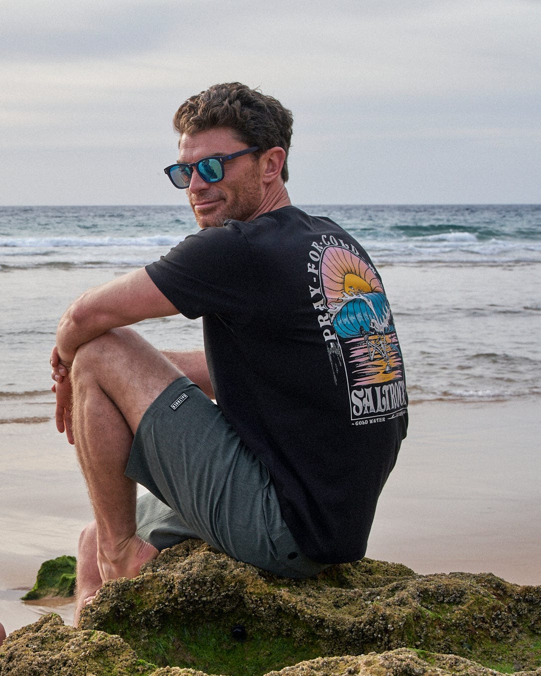 Saltrock Mens Cold Water T-Shirt Black Clothing SMALL ADULT / Black,MEDIUM ADULT / Black,LARGE ADULT / Black,XL ADULT / Black