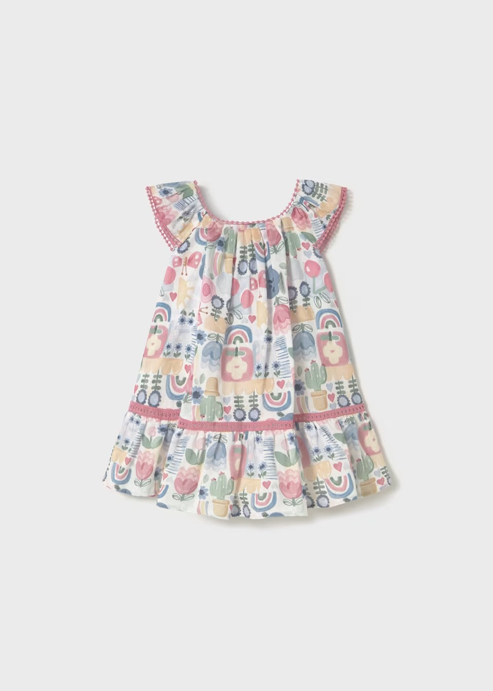 Mayoral Infant Girls Dress 1917 Clothing 6M / Multi,9M / Multi,12M / Multi,18M / Multi,24M / Multi