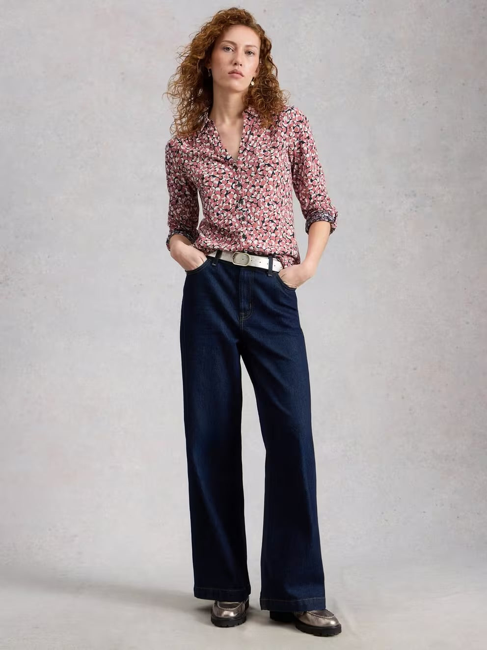 White Stuff Annie Jersey Shirt 445494 Pink Print Clothing UK8 / Pink,UK10 / Pink,UK12 / Pink,UK14 / Pink,UK16 / Pink,UK18 / Pink