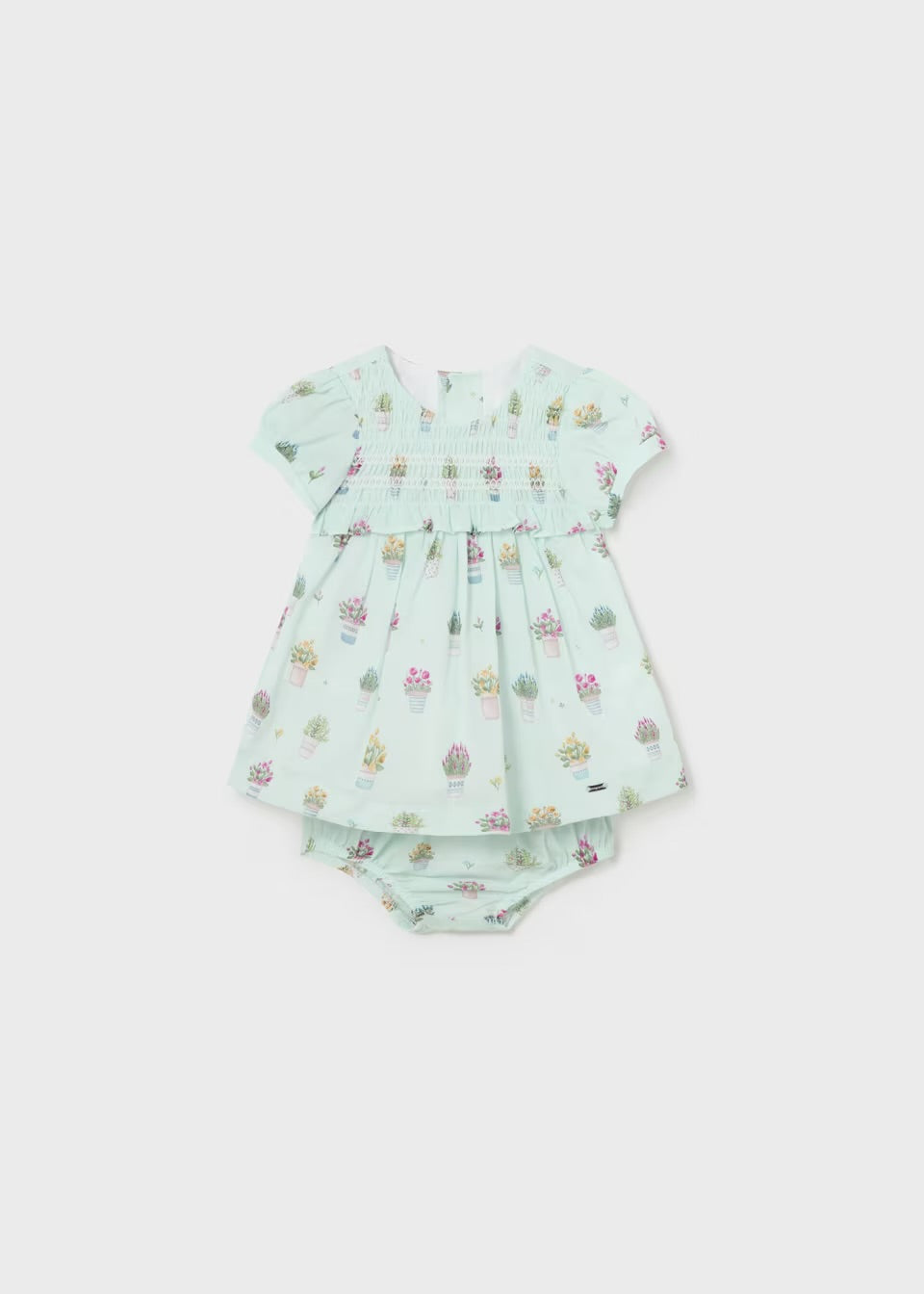 Mayoral Baby Dress 1801 Aqua Clothing 12M / Aqua,18M / Aqua