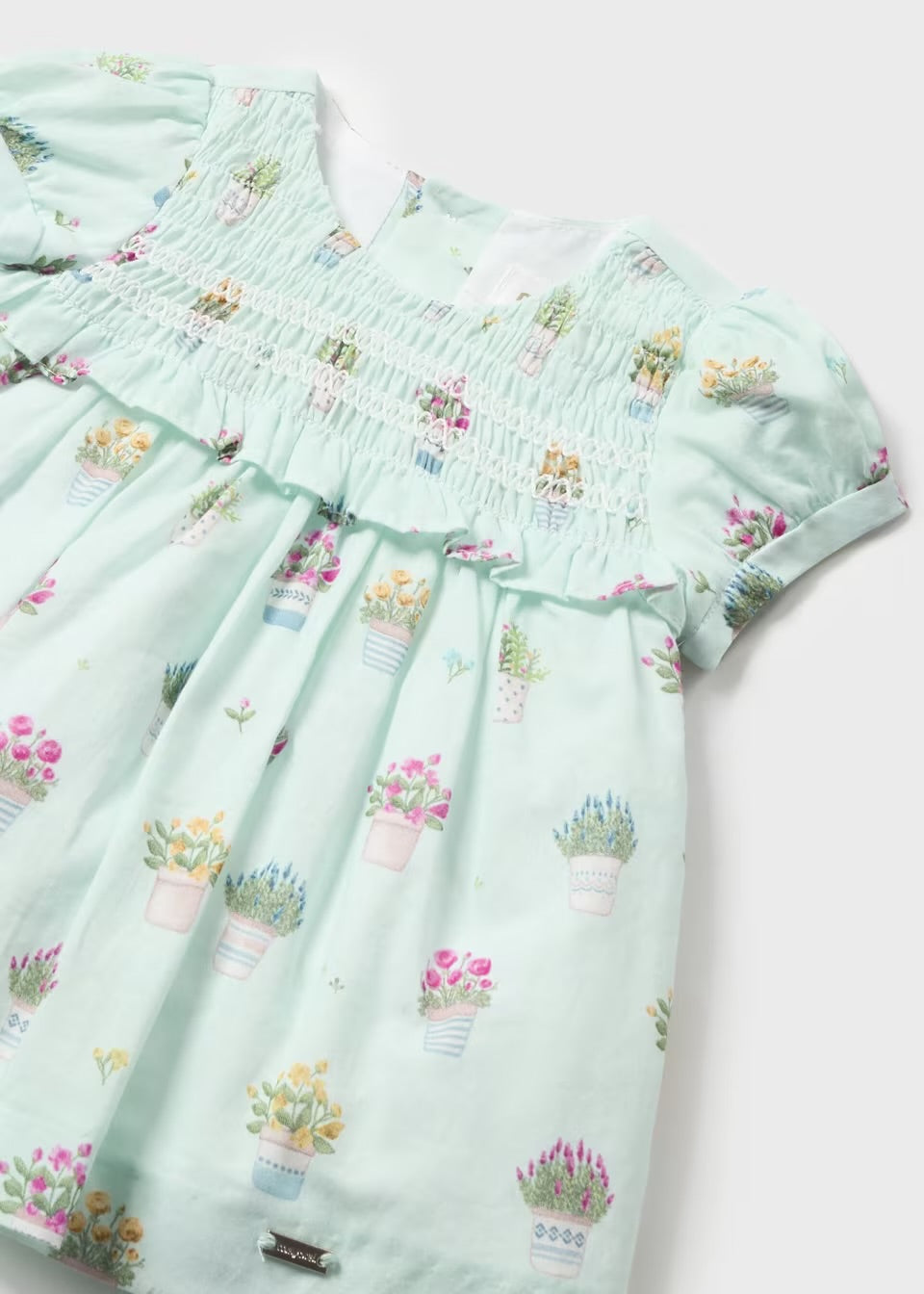 Mayoral Baby Dress 1801 Aqua Clothing 12M / Aqua,18M / Aqua