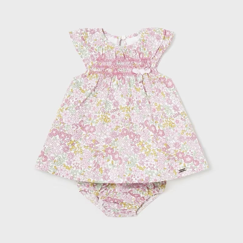 Mayoral Baby Dress And Knickers Set 1808 Pink Clothing 2-4M / Pink,4-6M / Pink,6-9M / Pink,12M / Pink,18M / Pink