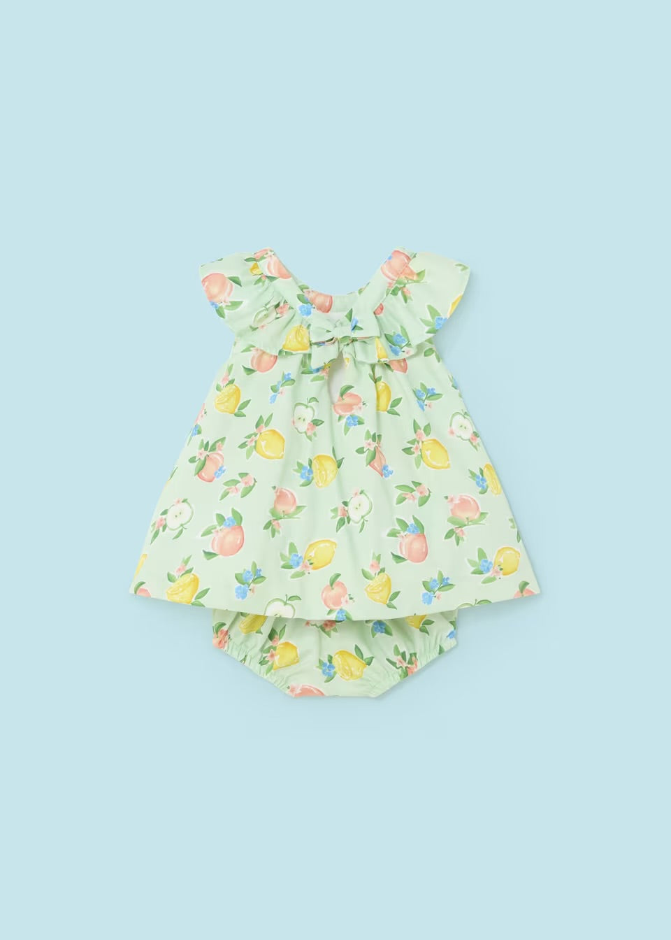 Mayoral Baby Dress Set 1834 Fruit Clothing 1-2M / Green,2-4M / Green,4-6M / Green,6-9M / Green,12M / Green,18M / Green