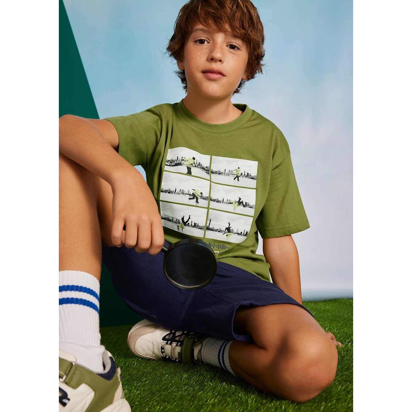 Mayoral Older Boys T-Shirt 6017 Green Clothing 10YRS / Green,12YRS / Green,14YRS / Green,16YRS / Green