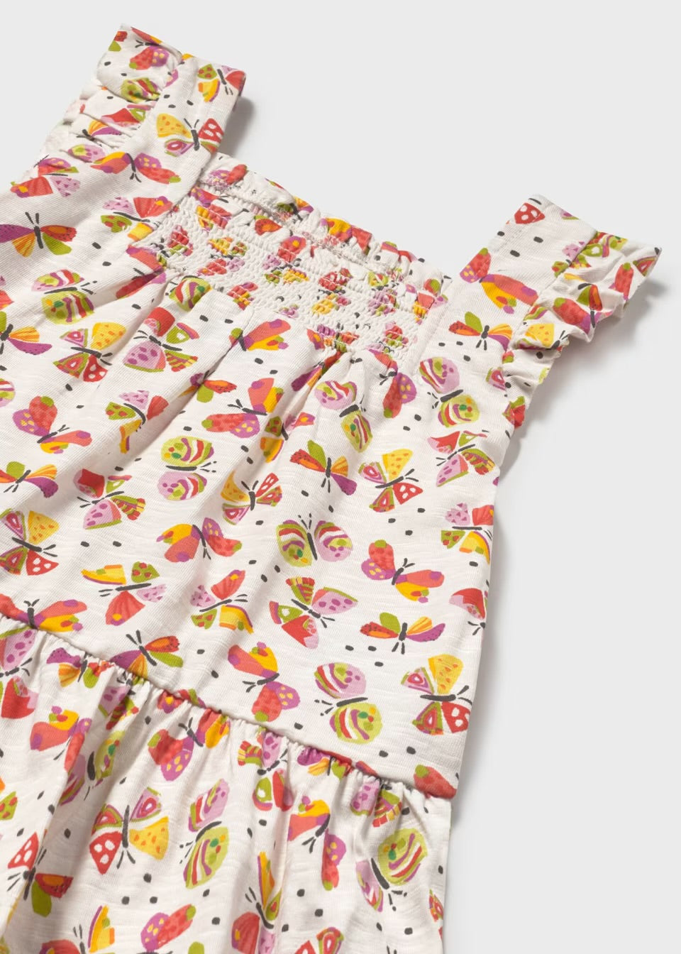 Mayoral Infant Girls Dress 1928 Butterflies Clothing 6M / Multi,12M / Multi,18M / Multi,24M / Multi,3YRS / Multi,4YRS / Multi