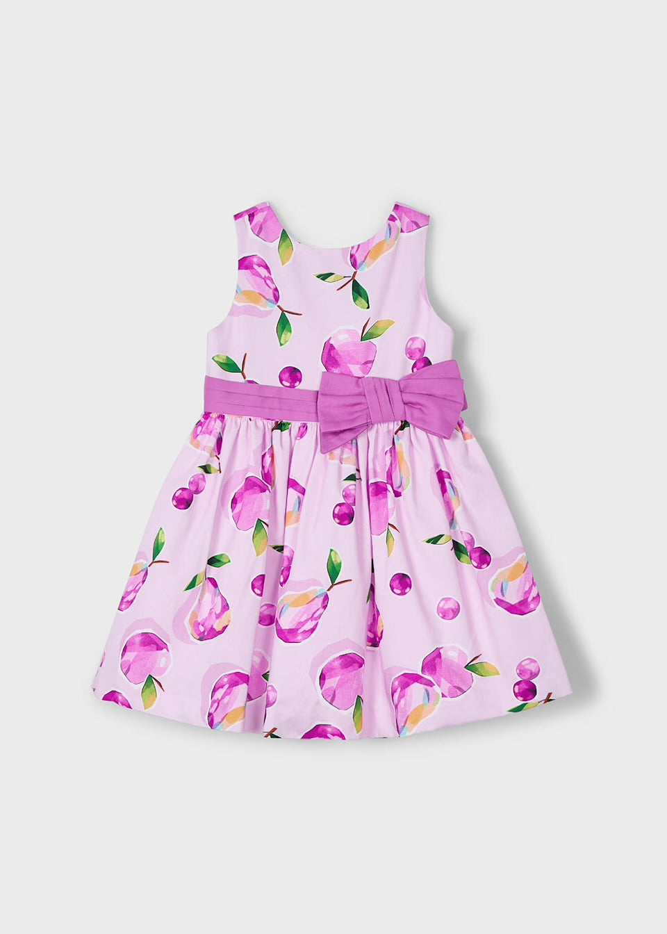 Mayoral Girls Printed Dress 3917 Mauve Fruit Clothing 4YRS / Mauve,5YRS / Mauve,6YRS / Mauve,8YRS / Mauve,9YRS / Mauve