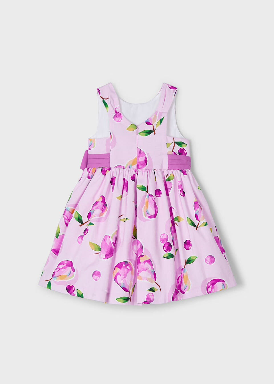 Mayoral Girls Printed Dress 3917 Mauve Fruit Clothing 4YRS / Mauve,5YRS / Mauve,6YRS / Mauve,8YRS / Mauve,9YRS / Mauve