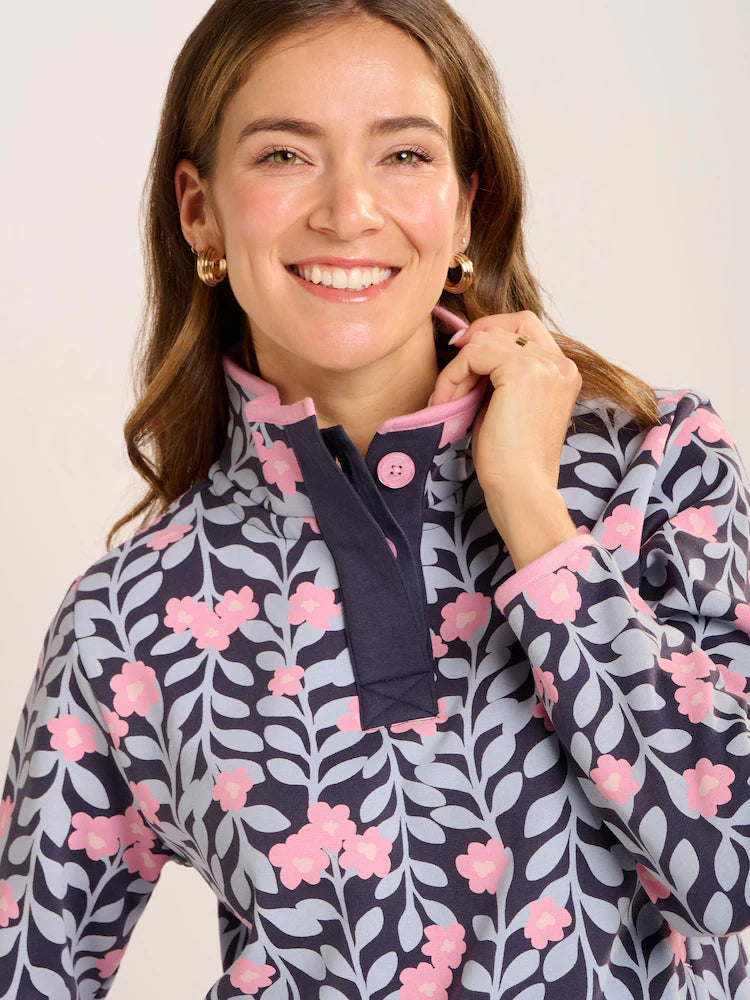 Brakeburn Womens Asker Sweatshirt 1420 Blue Print Clothing UK8 / Blue,UK10 / Blue,UK12 / Blue,UK14 / Blue,UK16 / Blue