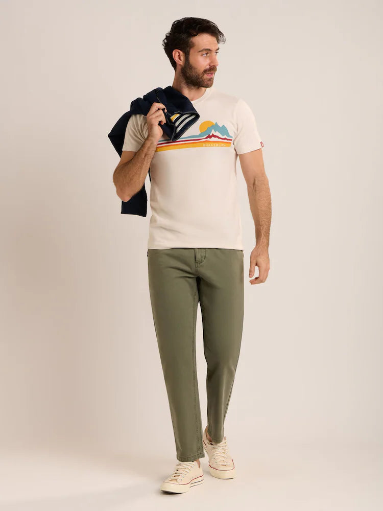 Brakeburn Mens Peterstow T-Shirt 4387 Natural Clothing M / Natural,L / Natural,XL / Natural,XXL / Natural