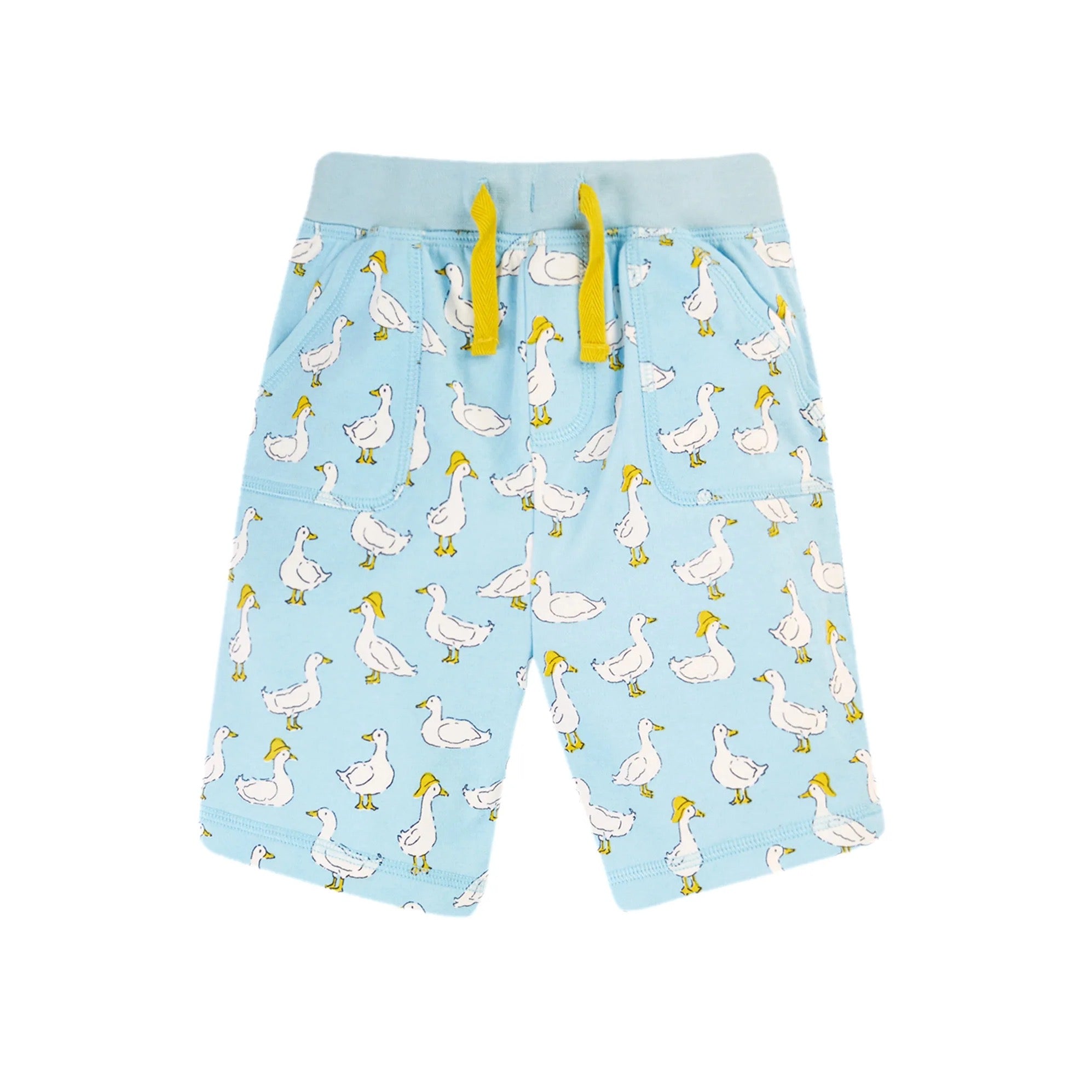 Frugi Aiden Infant Shorts Splish Splash Ducks Clothing 0-3M / Blue,3-6M / Blue,6-9M / Blue,9-12M / Blue,12-18M / Blue,18-24M / Blue
