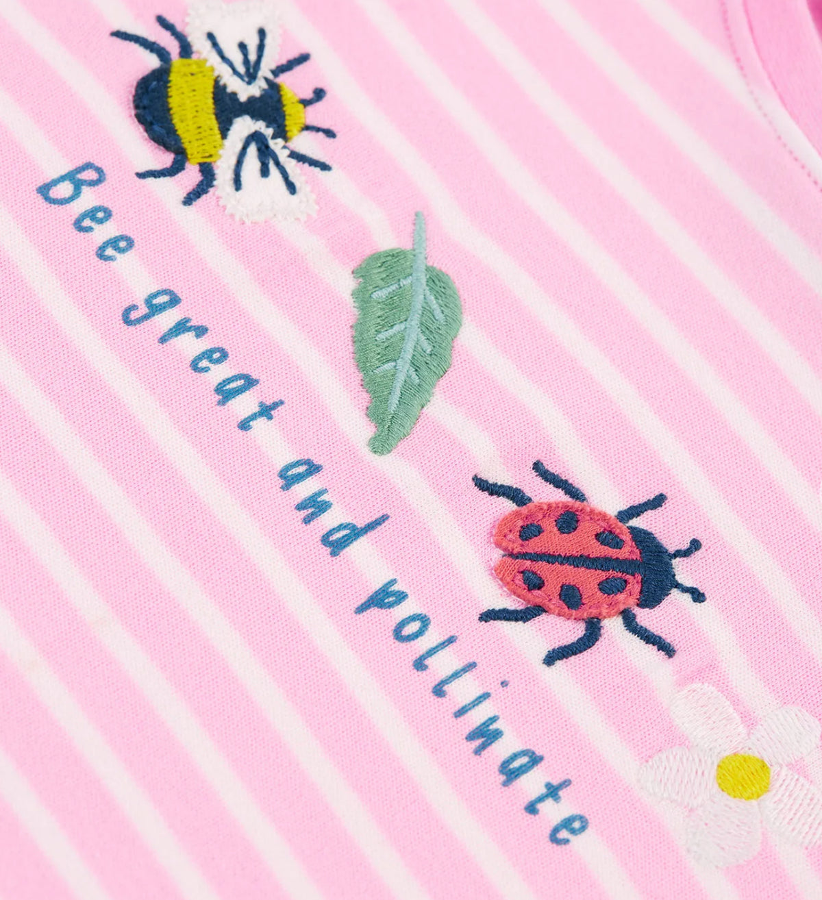 Frugi Camille Bee Great T-Shirt Pe1pi Clothing 4-5YRS / Pink,5-6YRS / Pink,6-7YRS / Pink,7-8YRS / Pink,8-9YRS / Pink