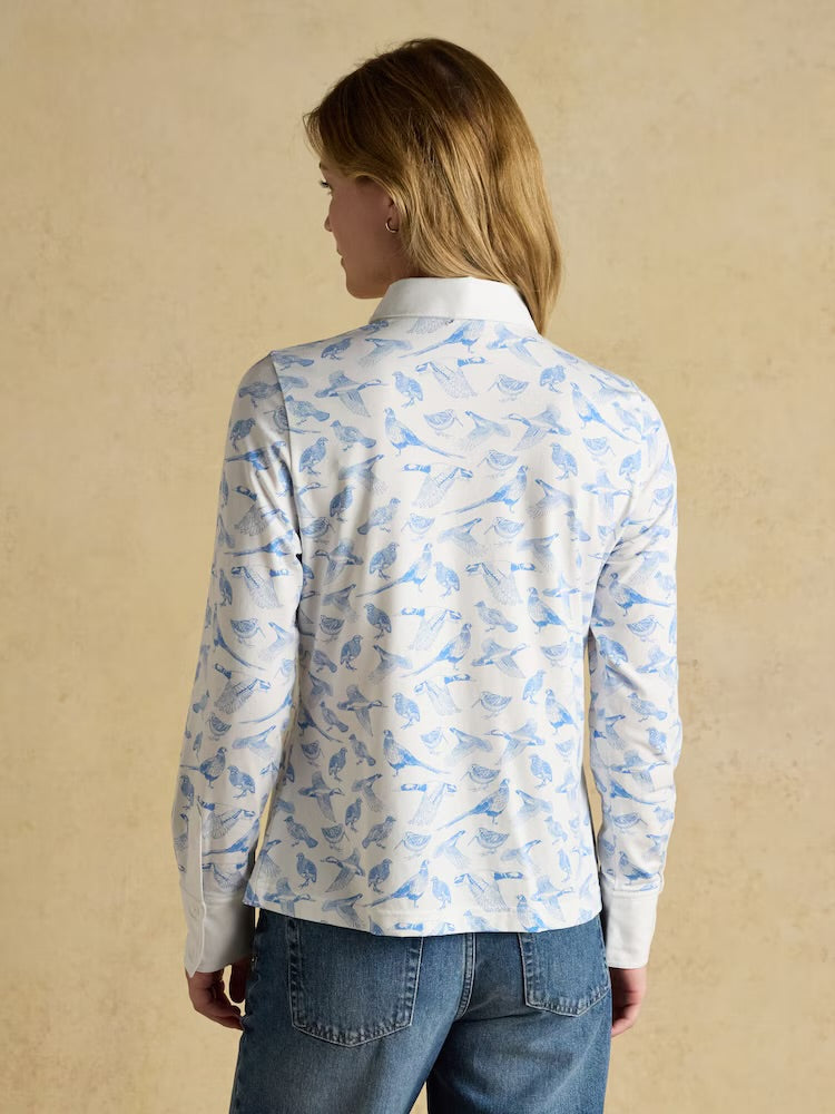 Joules Womens Charlotte Blue Pheasants Shirt H26-977 Clothing UK8 / White,UK10 / White,UK12 / White,UK14 / White,UK16 / White