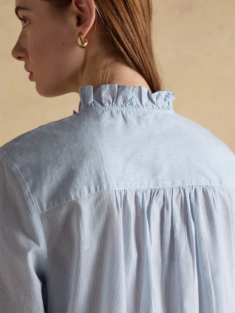 Joules Womens Melanie Blue Stripe Shirt H82-954 Clothing UK8 / Blue,UK10 / Blue,UK12 / Blue