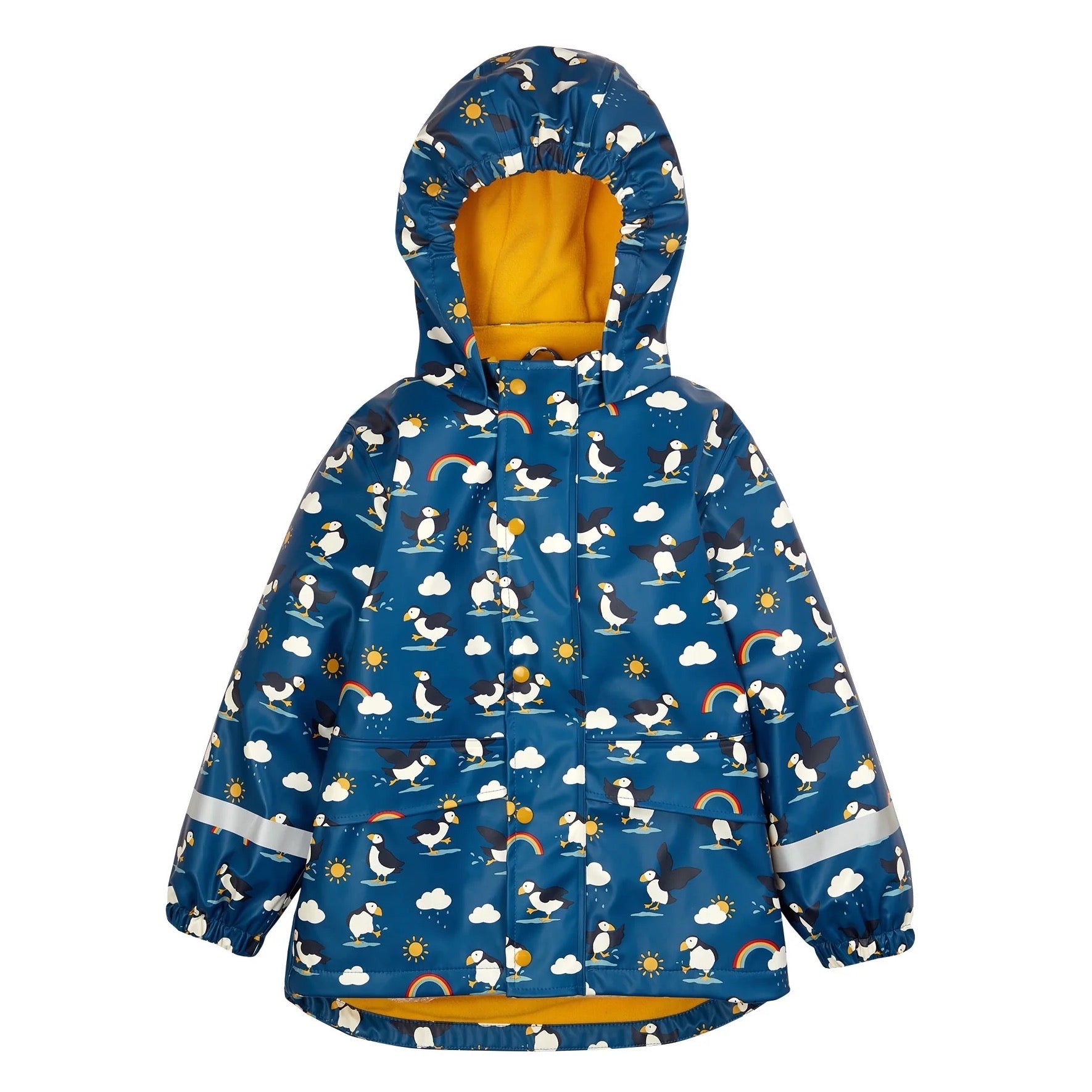 Frugi Puddle Buster Raincoat Puffin Owa205pfo Clothing 2-3YRS / Blue,3-4YRS / Blue,4-5YRS / Blue,5-6YRS / Blue,6-7YRS / Blue,7-8YRS / Blue,8-9YRS / Blue,9-10YRS / Blue,1-2 YRS / Blue