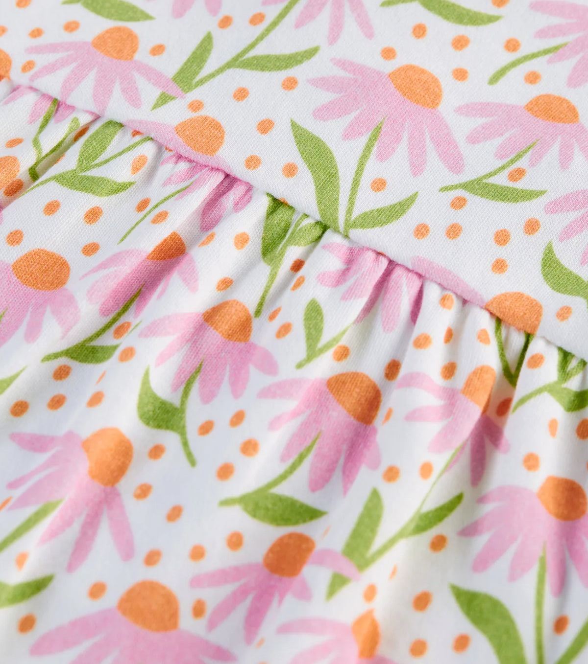 Frugi Taille Dress Om9co White Echinacea Clothing 0-3M / Pink,3-6M / Pink,6-9M / Pink,9-12M / Pink,12-18M / Pink,18-24M / Pink,2-3YRS / Pink,3-4YRS / Pink