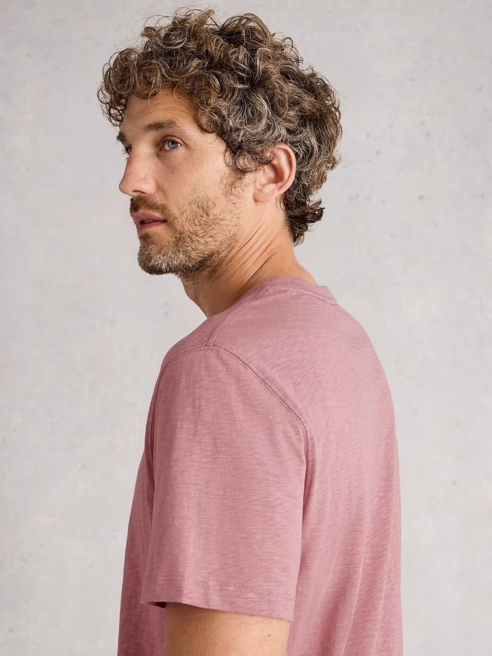 White Stuff Mens Abersoch Plain T-Shirt 444414 Dusty Pink Clothing M / Dusty Pink,L / Dusty Pink,XL / Dusty Pink,XXL / Dusty Pink