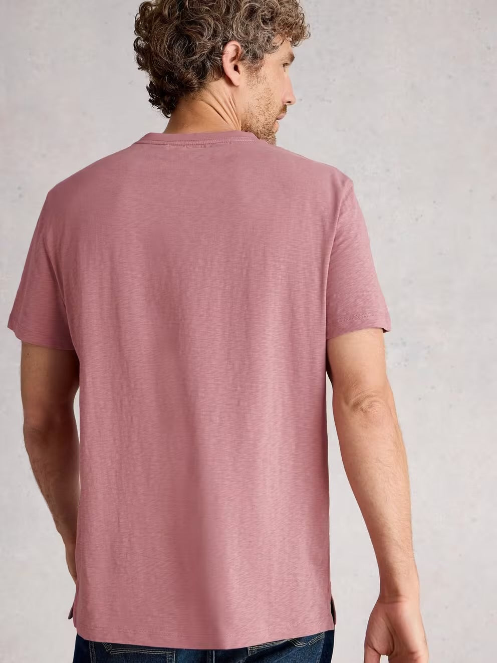 White Stuff Mens Abersoch Plain T-Shirt 444414 Dusty Pink Clothing M / Dusty Pink,L / Dusty Pink,XL / Dusty Pink,XXL / Dusty Pink