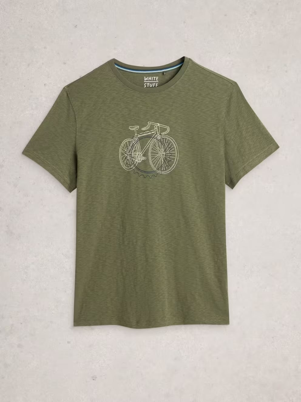 White Stuff Mens Abersoch Cogs T-Shirt 445302 Khaki