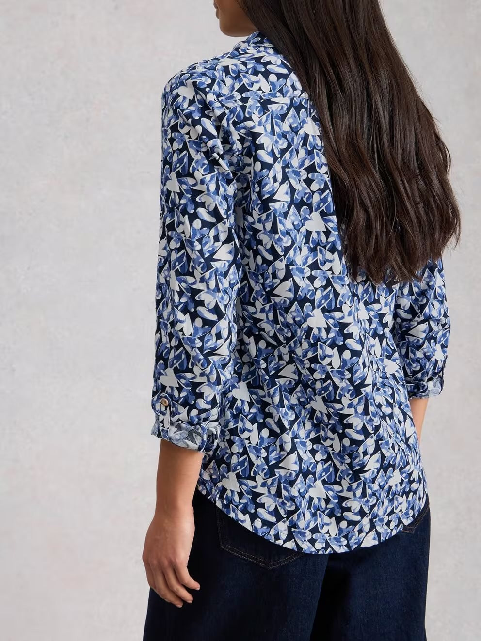 White Stuff Womens Sophie Shirt 445245 Navy Print Clothing UK8 / Navy,UK10 / Navy,UK12 / Navy,UK14 / Navy,UK16 / Navy,UK18 / Navy