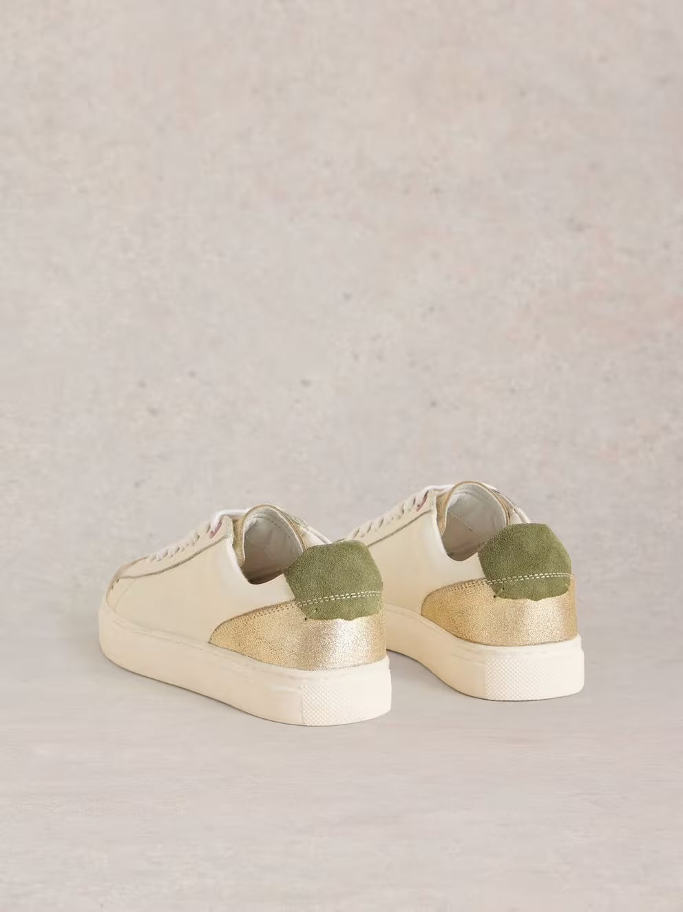 White Stuff Womens Toni Leather Trainer 441573 White Footwear UK4 / White,UK5 / White,UK6 / White,UK7 / White,UK8 / White