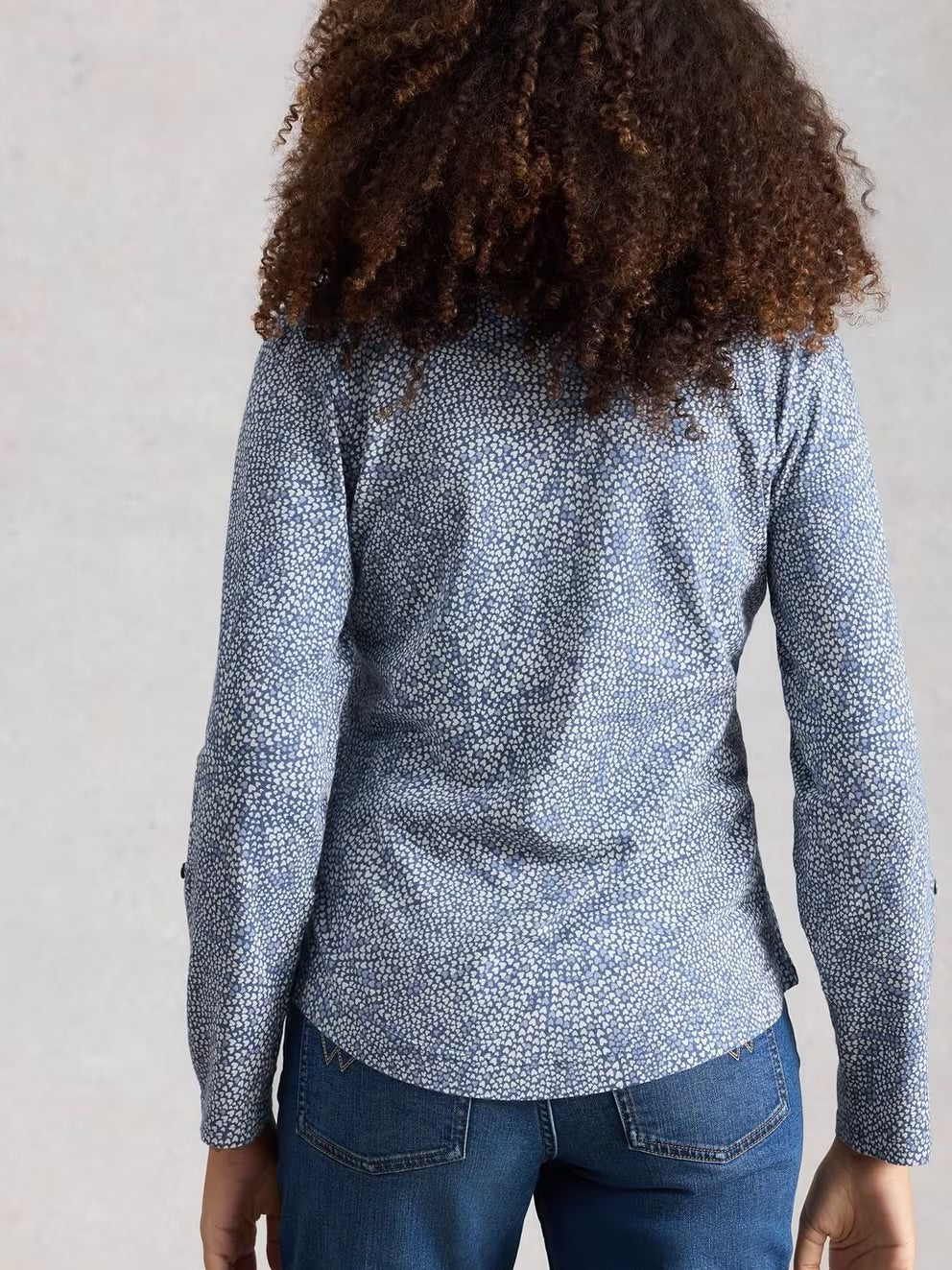 White Stuff Womens Annie Shirt 445795 Blue Mini Hearts Clothing UK8 / Blue,UK10 / Blue,UK12 / Blue,UK14 / Blue,UK16 / Blue,UK18 / Blue