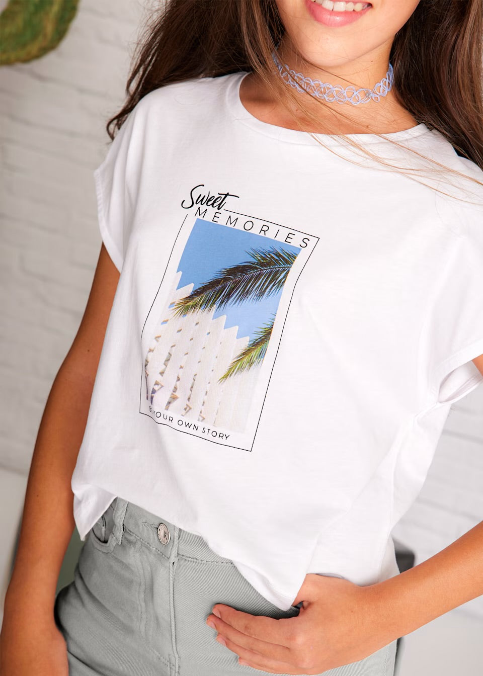 Mayoral Older Girls T-Shirt 6026 Sweet Memories Clothing 10YRS / White,12YRS / White,14YRS / White