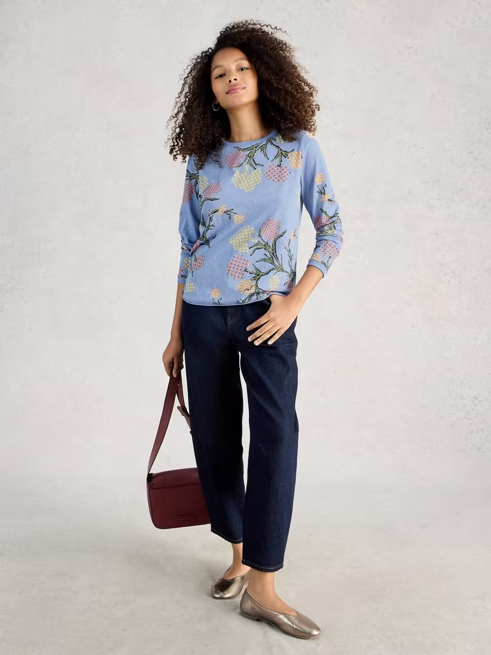 White Stuff Womens Clara Top 445373 Blue Print Clothing UK8 / Blue,UK10 / Blue,UK12 / Blue,UK14 / Blue,UK16 / Blue