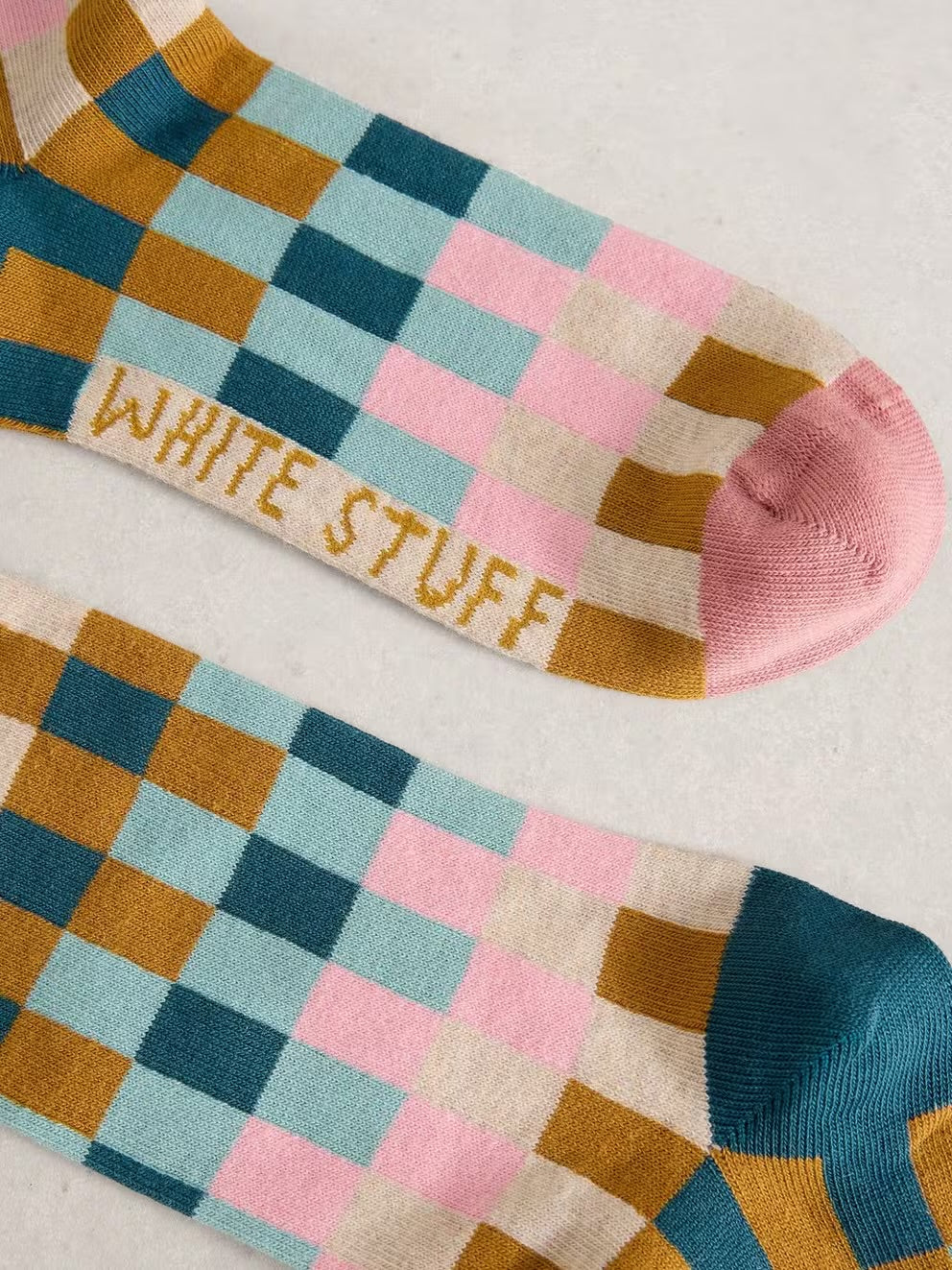 White Stuff Womens Checkerboard Socks 445159 Clothing UK3-5 / Multi,UK6-8 / Multi