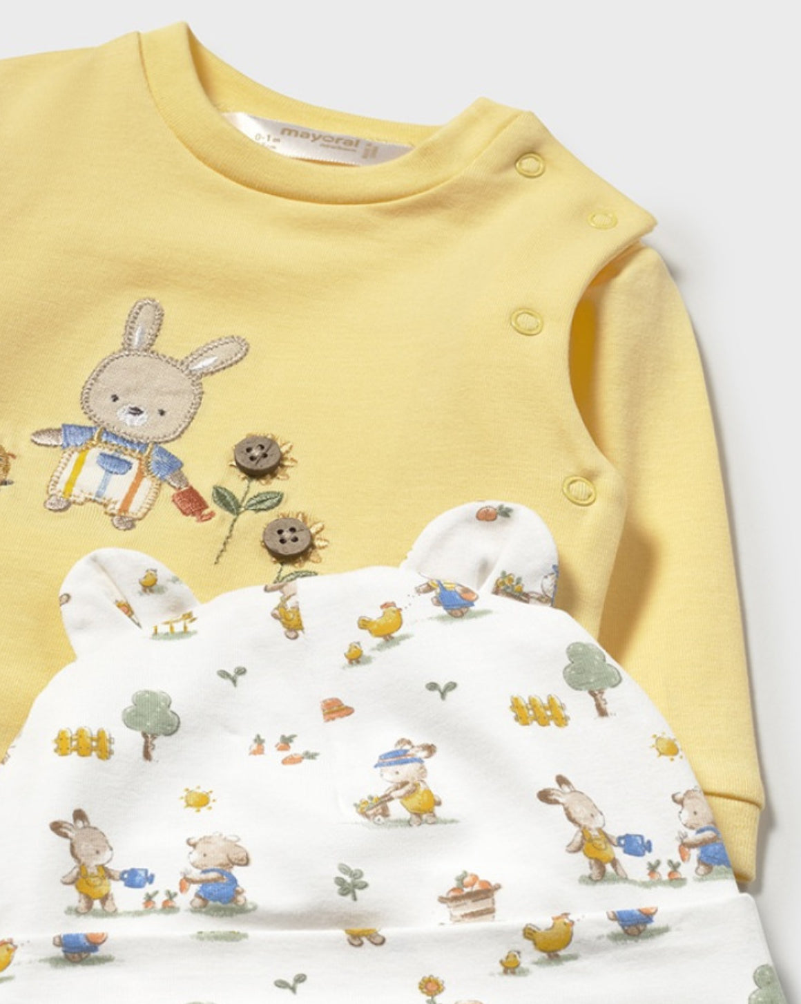 Mayoral Baby Boys Set 1557 Yellow Bunny Clothing 0-1M / Yellow,1-2M / Yellow,2-4M / Yellow,4-6M / Yellow