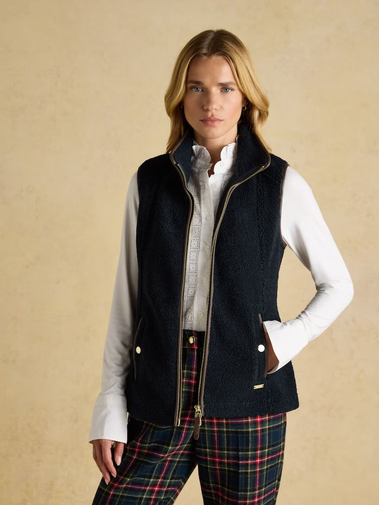Joules Womens Borg Heritage Fleece Gilet W60-918 Clothing UK8 / Navy,UK10 / Navy,UK12 / Navy,UK14 / Navy,UK16 / Navy