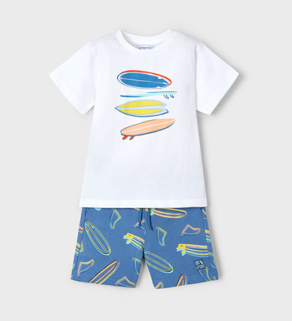 Mayoral Boys Surf Shorts Set 3604 Clothing 4YRS / Blue,5YRS / Blue,6YRS / Blue,7YRS / Blue,8YRS / Blue,9YRS / Blue