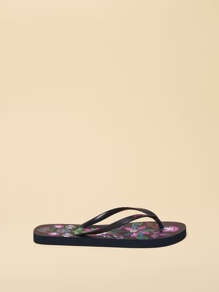 Joules Womens Sandy Flip Flops H20-738 Navy Floral Footwear UK4 / Navy,UK5 / Navy,UK6 / Navy,UK7 / Navy,UK8 / Navy
