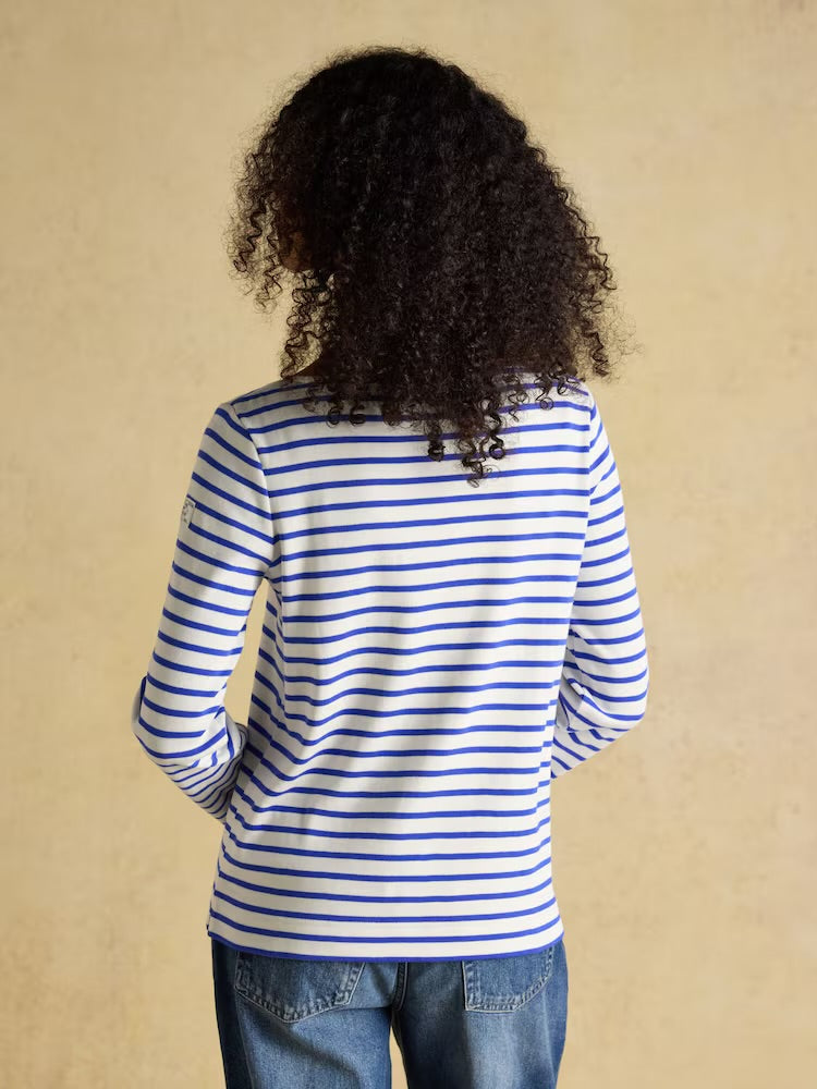 Joules Womens Harbour Top B53-908 Blue White Stripe Clothing UK8 / Blue,UK10 / Blue,UK12 / Blue,UK14 / Blue,UK16 / Blue