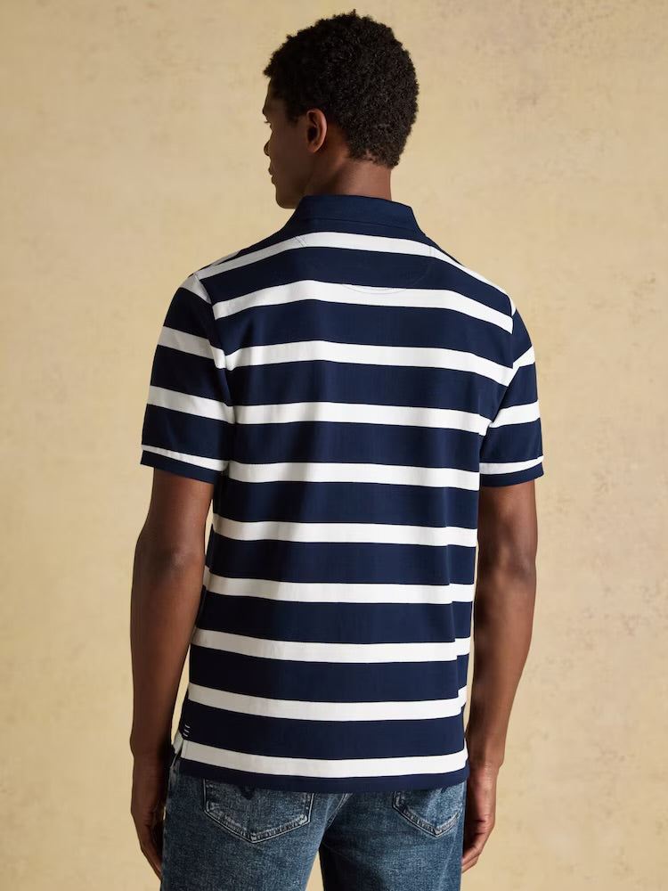 Joules Mens Woody Stripe Polo Shirt W66-871 Navy White Clothing M / Navy,L / Navy,XL / Navy,XXL / Navy