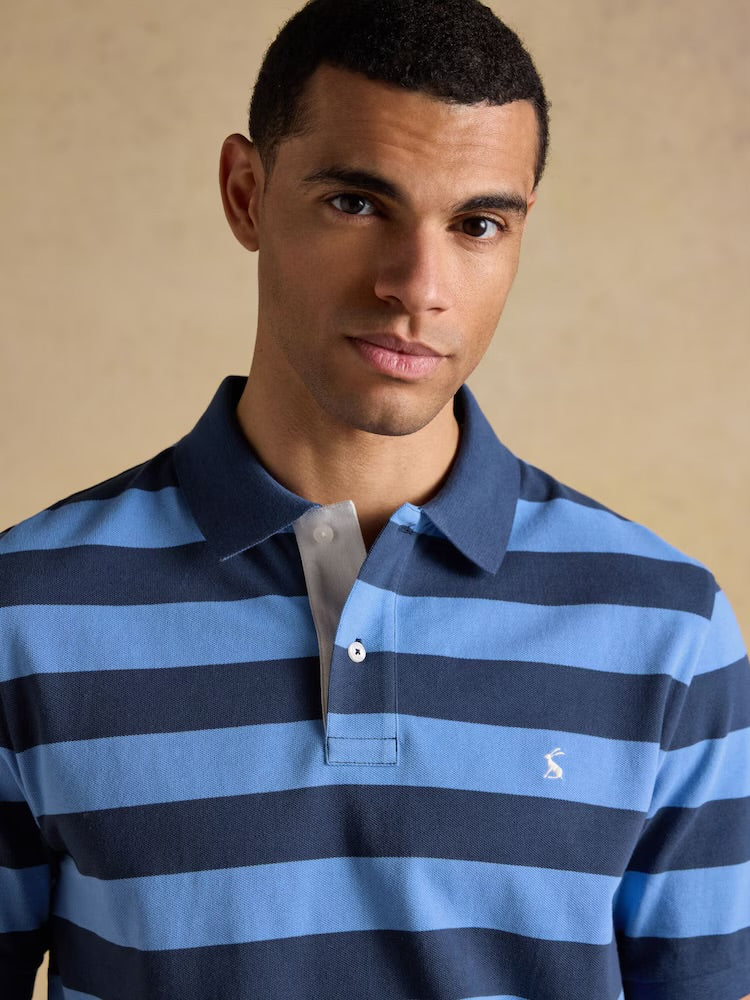Joules Mens Woody Stripe Polo Shirt W26-017 Blue Navy Clothing M / Blue,L / Blue,XL / Blue,XXL / Blue