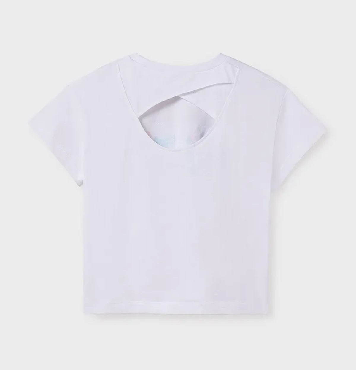 Mayoral Older Girls T-Shirt 6030 Haiti Clothing 10YRS / White,12YRS / White,14YRS / White