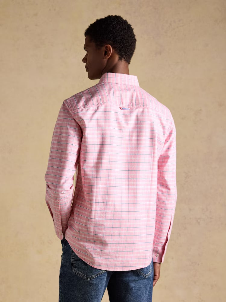 Joules Mens Oxford Pink Check Shirt W26-189 Clothing M / Pink,L / Pink,XL / Pink,XXL / Pink